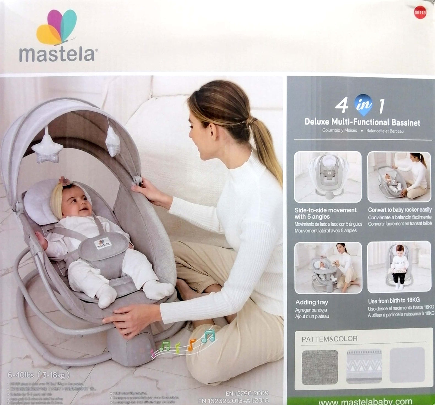 Mastela 4 IN 1 Deluxe Multi-Functional Bassinet