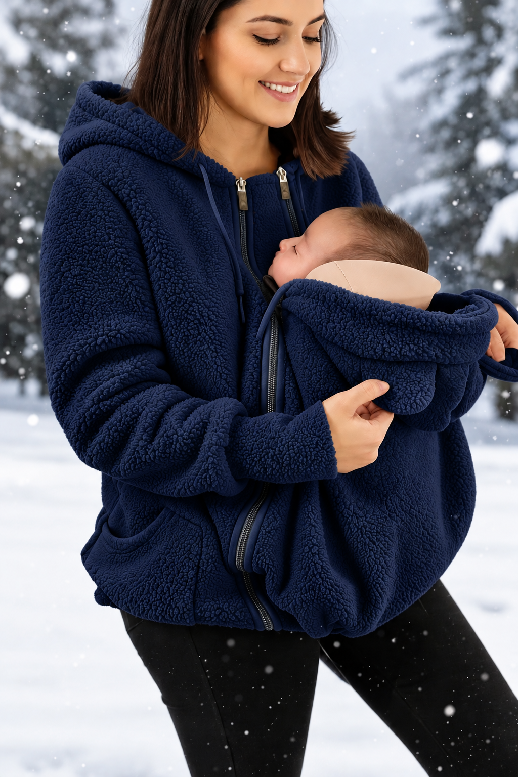 2-in-1 Cozy Nest Winter Baby Carrier Hoodie