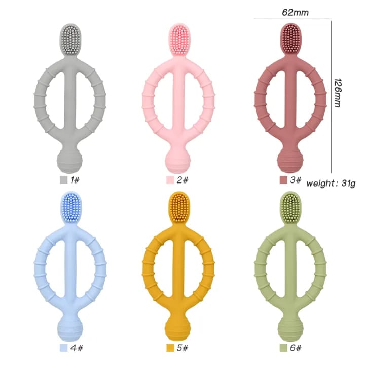 Babeezland Premium Silicone Baby Teether & Finger Toothbrush