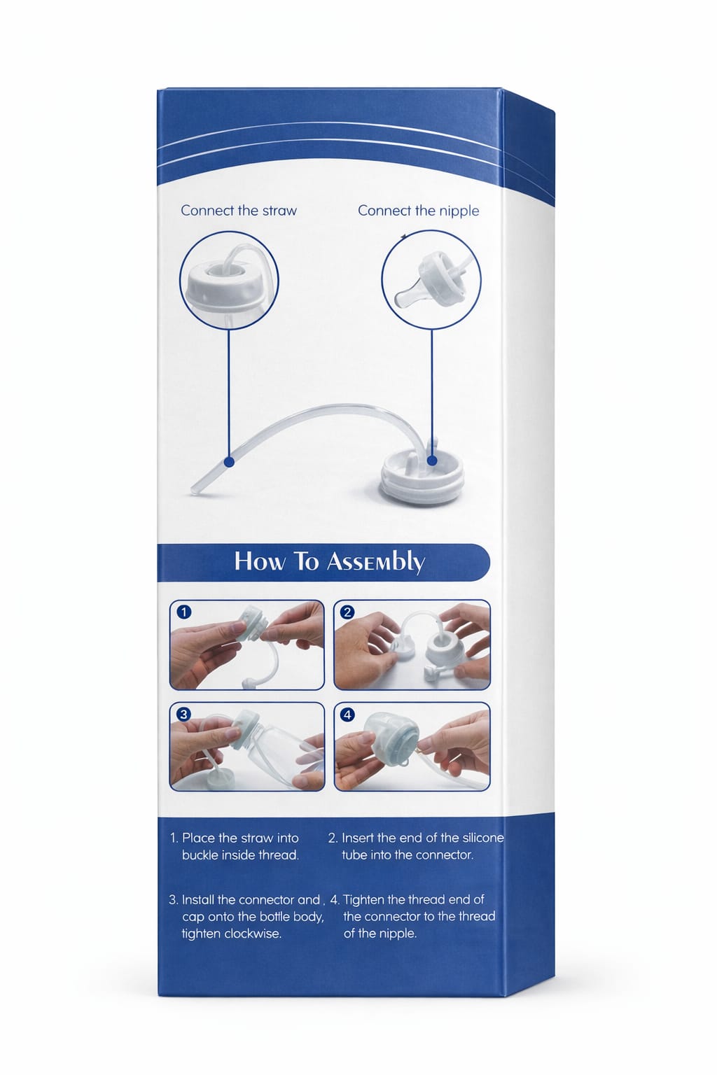 Portable hands-free baby feeding bottle for travel and on-the-go feeding