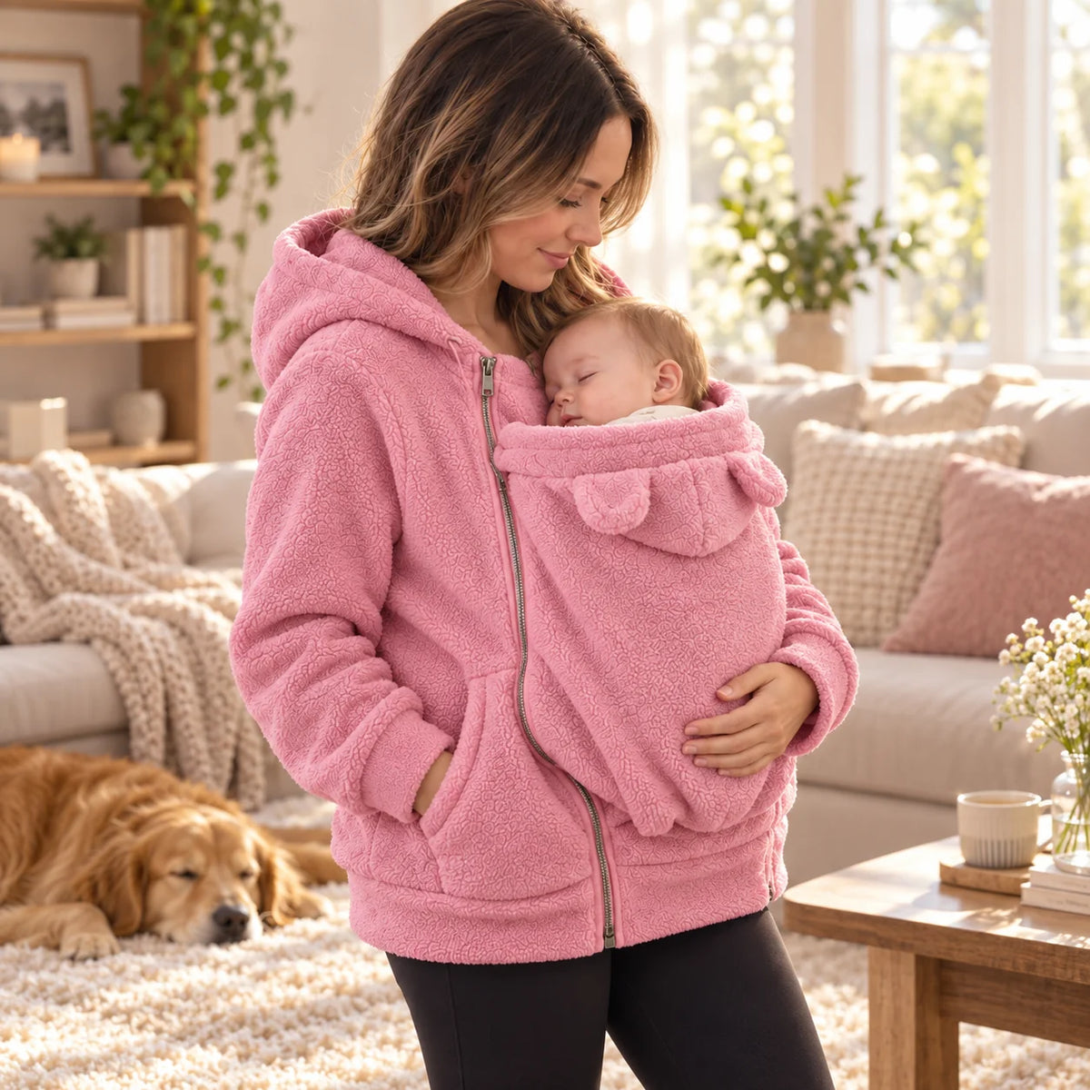 2-in-1 Cozy Nest Winter Baby Carrier Hoodie