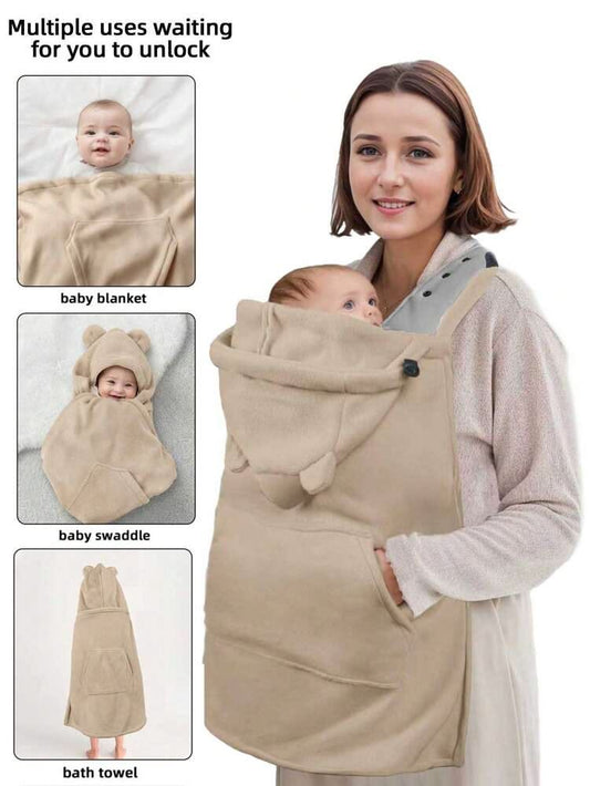 4-in-1 Baby Winter Blanket & Hooded Swaddle