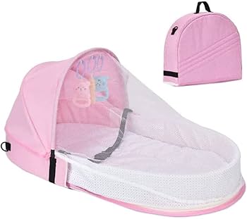 Portable Baby Bed Bag – Safe, Comfy & Easy to Carry Anywhere! + Free disposable diaper dispensernse