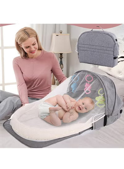 Portable Baby Bed Bag – Safe, Comfy & Easy to Carry Anywhere! + Free disposable diaper dispensernse