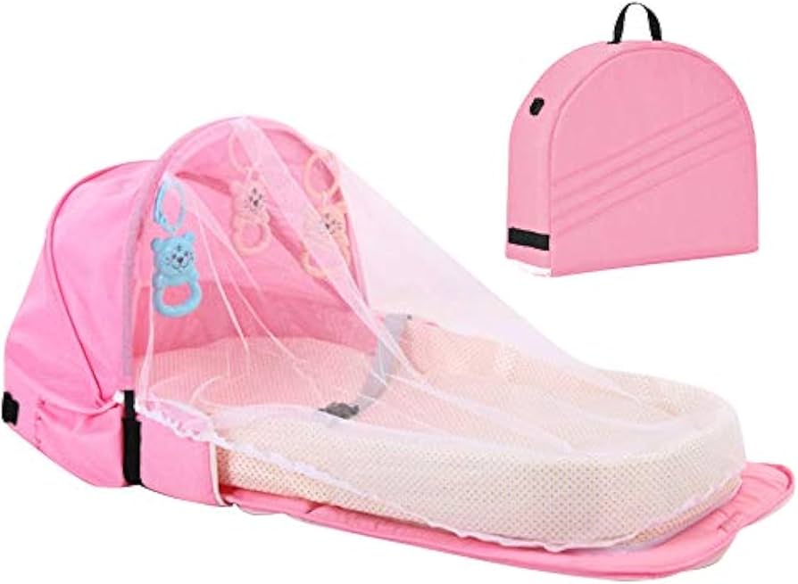 Portable Baby Bed Bag – Safe, Comfy & Easy to Carry Anywhere! + Free disposable diaper dispensernse