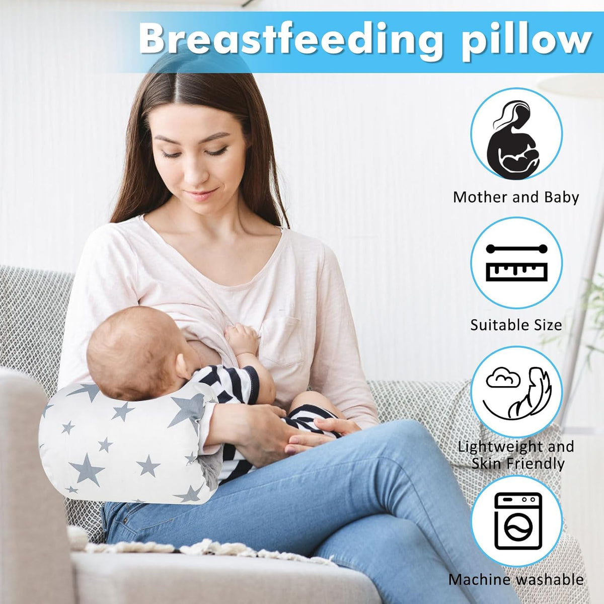 Nursing Arm Pillow – Breastfeeding & Bottle Feeding Cushion