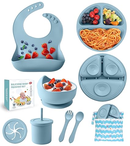 Silicone Suction Power Baby Feeding Set
