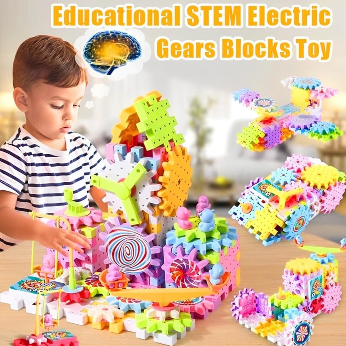 Educational Stem Electric Gears Blocks Toy