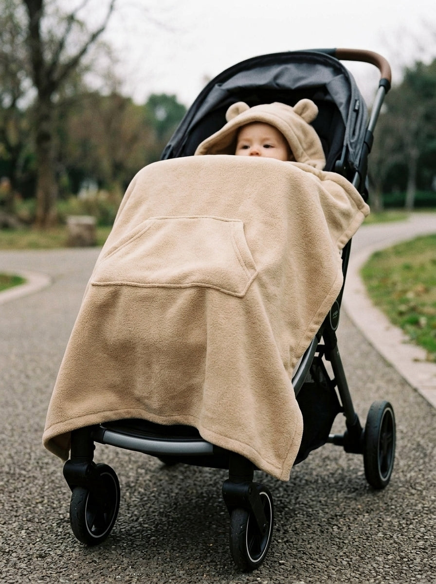 4-in-1 Baby Winter Blanket & Hooded Swaddle