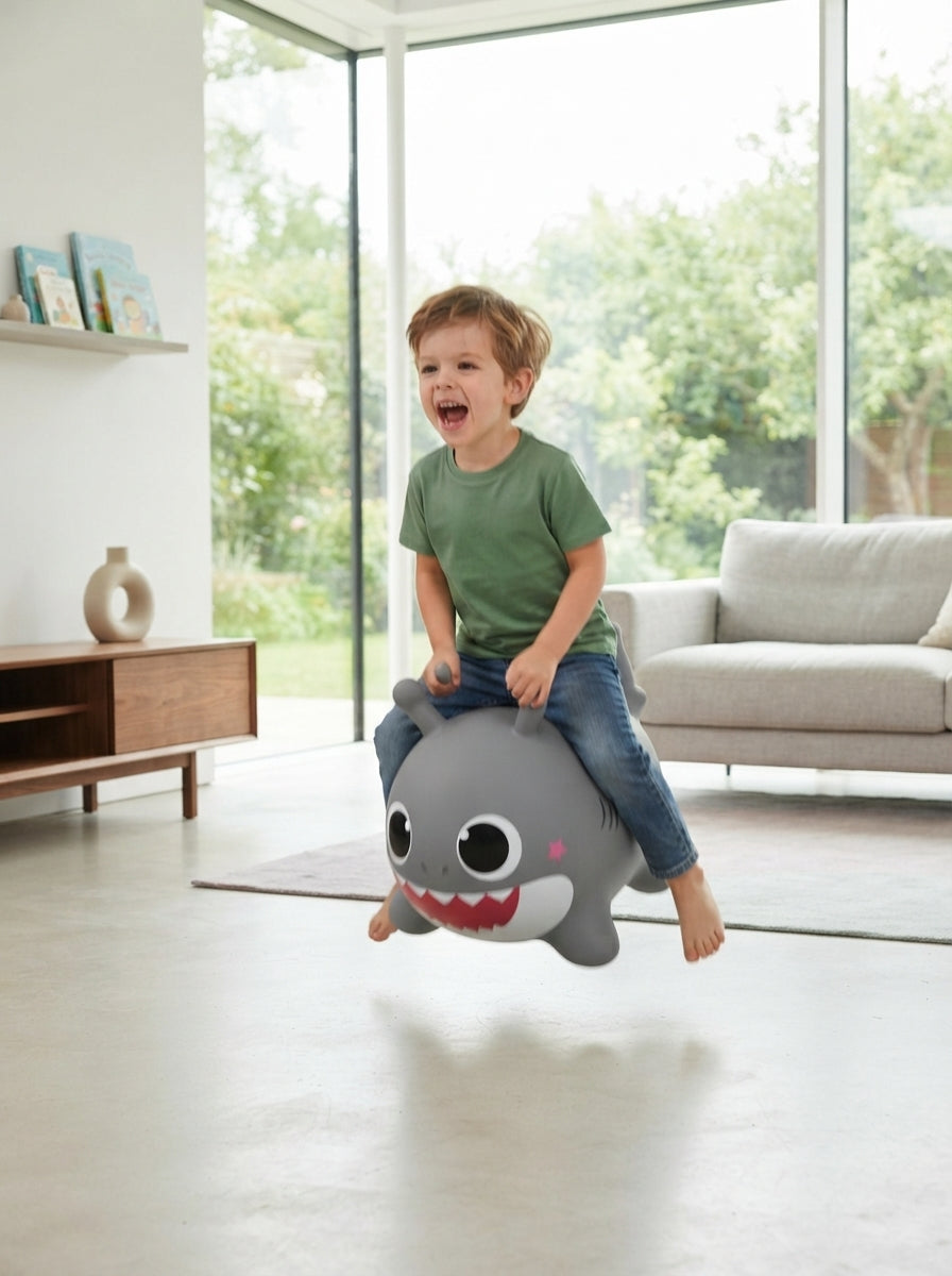 Grey Shark Bouncy Ride