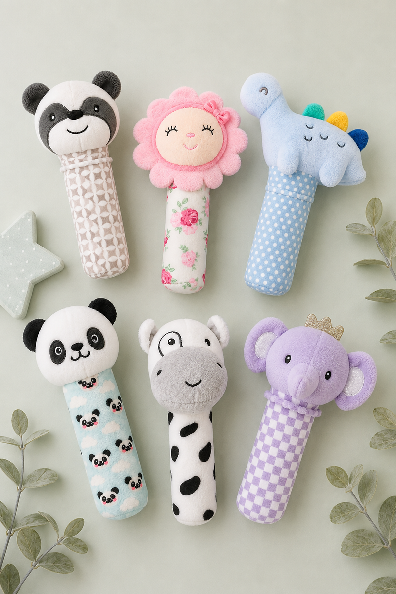 Baby Plush Animal Hand Rattle