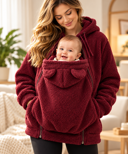 2-in-1 Cozy Nest Winter Baby Carrier Hoodie