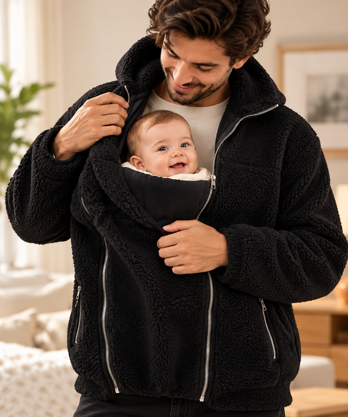 2-in-1 Cozy Nest Winter Baby Carrier Hoodie