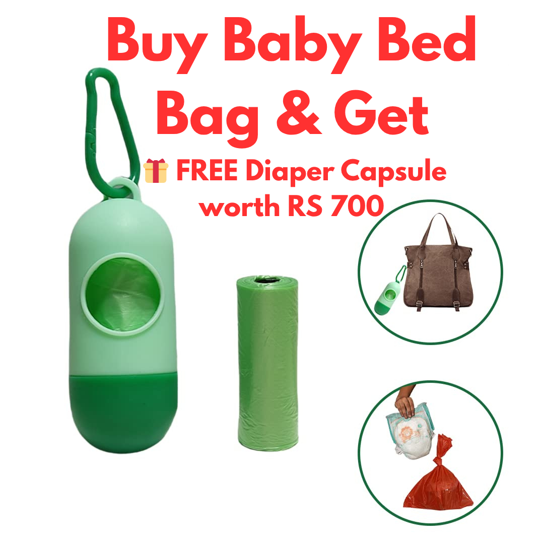 Portable Baby Bed Bag – Safe, Comfy & Easy to Carry Anywhere! + Free disposable diaper dispensernse