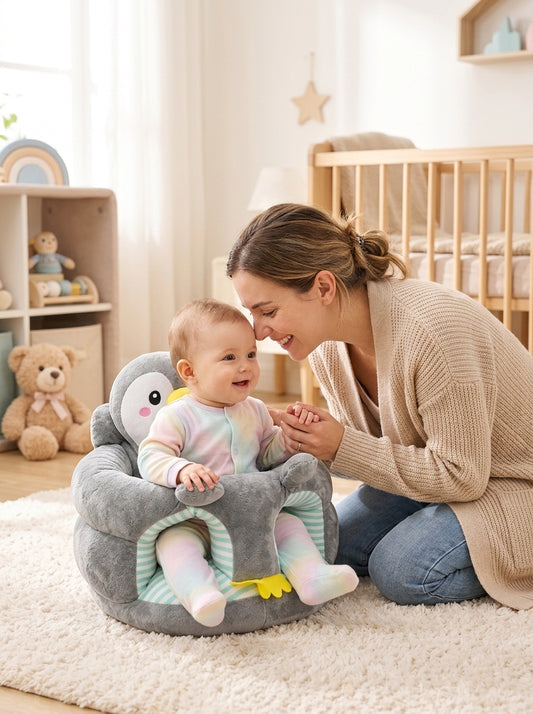 Soft Baby Sofa Chair – Cozy Cushioned Seat with Cute Characters