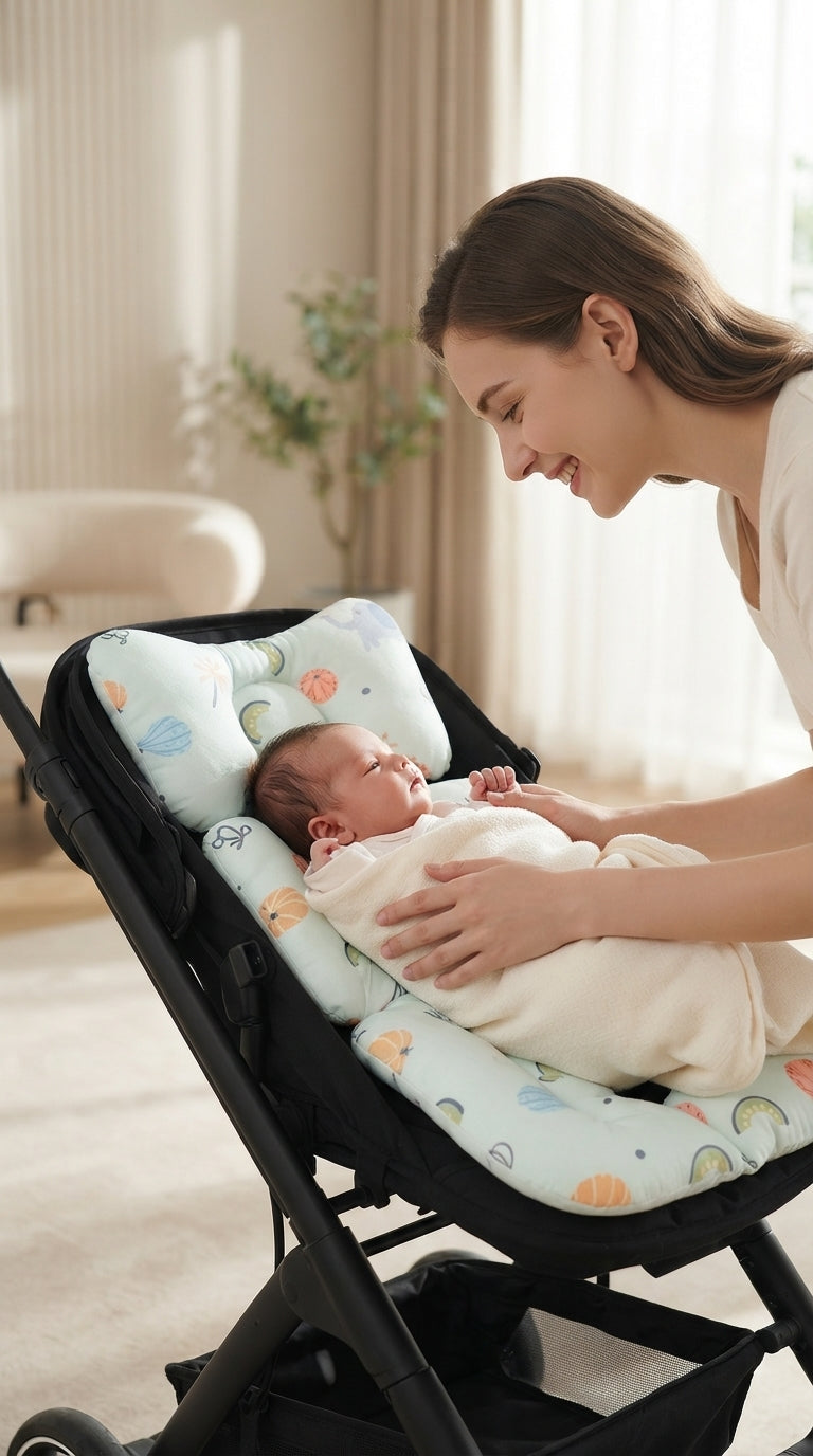 Multipurpose Baby Stroller, Car Seat, Carrier & Travel Comfort Cushion