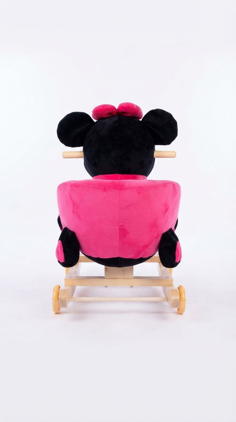 Pink & Black Plush Rocking Mouse Toy