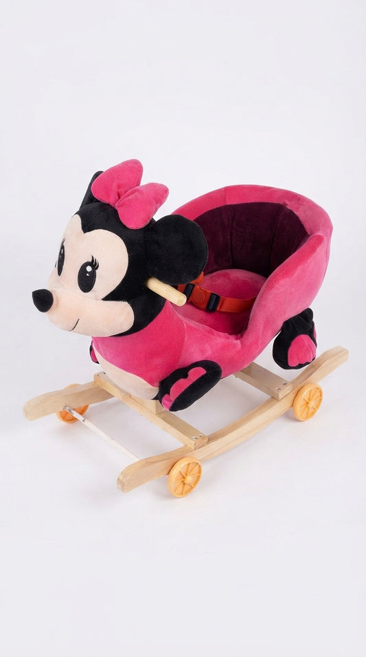 Pink & Black Plush Rocking Mouse Toy