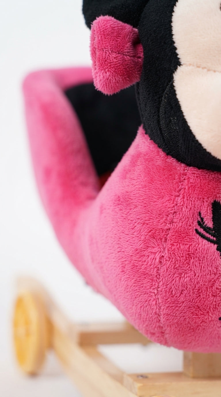 Pink & Black Plush Rocking Mouse Toy