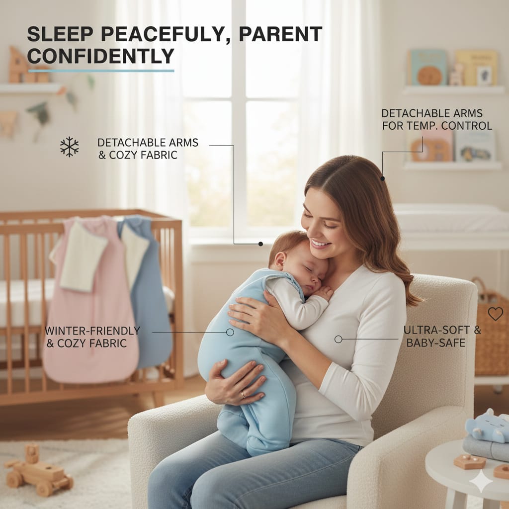 Winter Baby Sleeping Sack with Detachable Sleeves