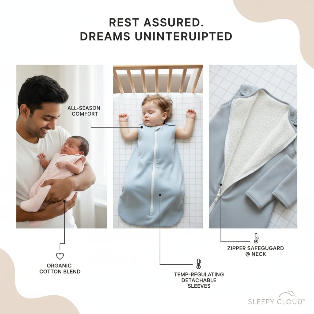 Winter Baby Sleeping Sack with Detachable Sleeves