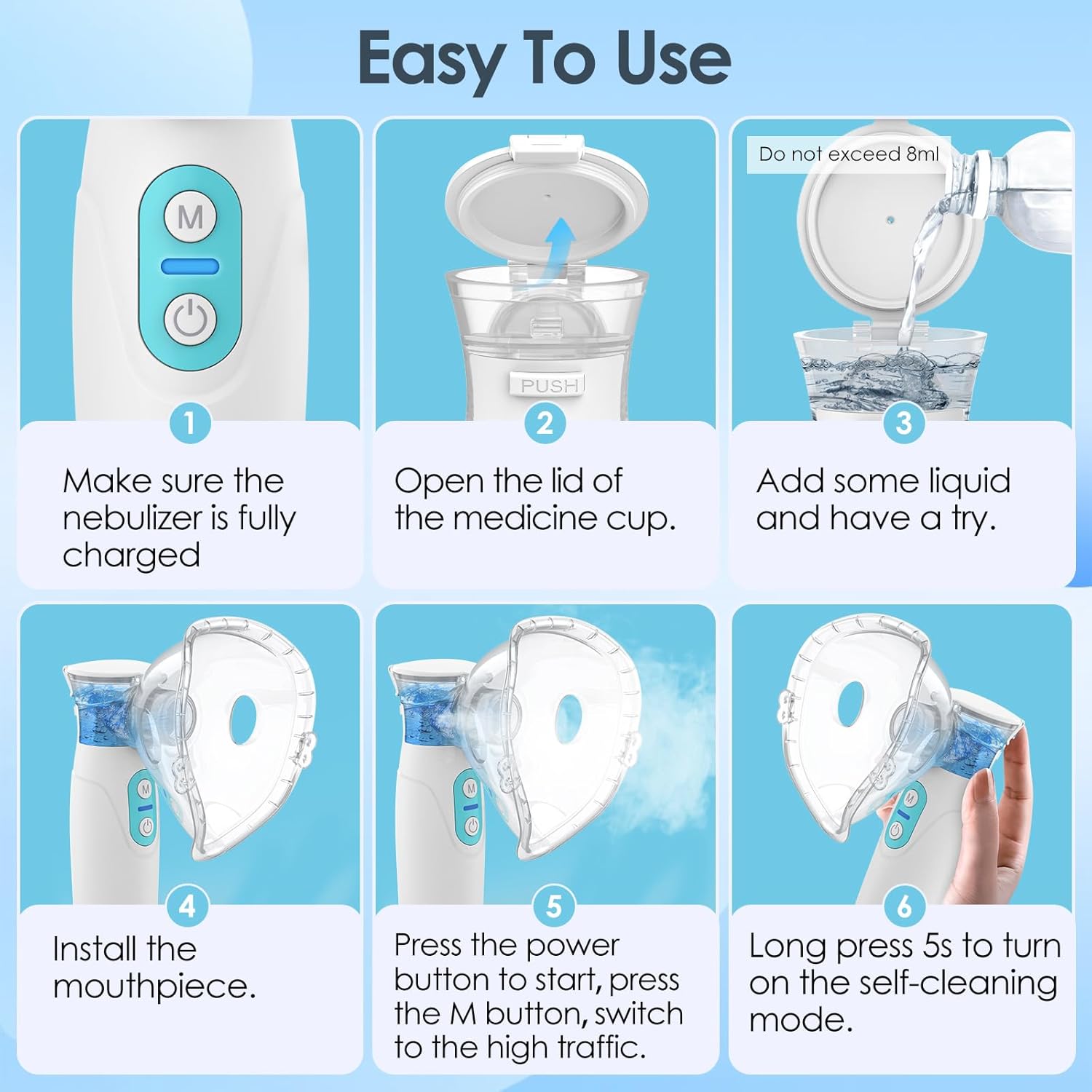 🌬️ Portable Mesh Nebulizer – Fast, Quiet &amp; Travel-Friendly