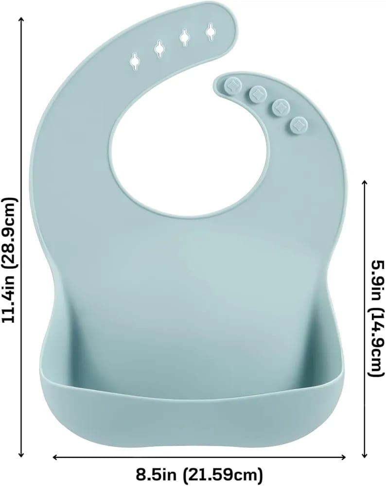 Silicone Baby Feeding Bib with Food Catcher