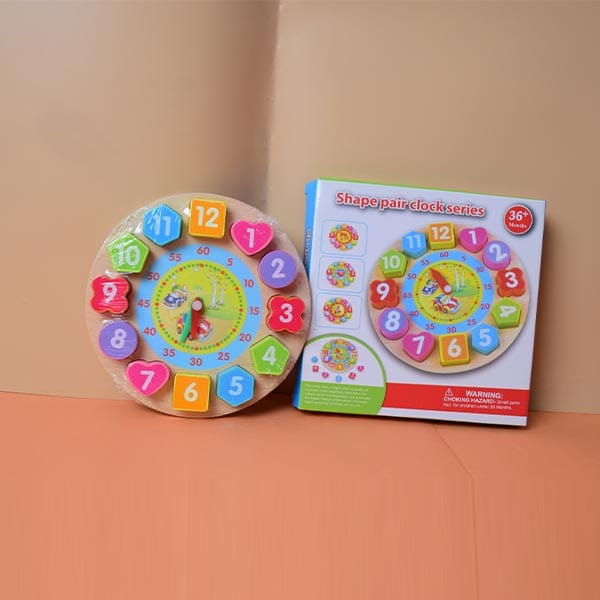 Shape Pair Learning Clock for Kids (3+)