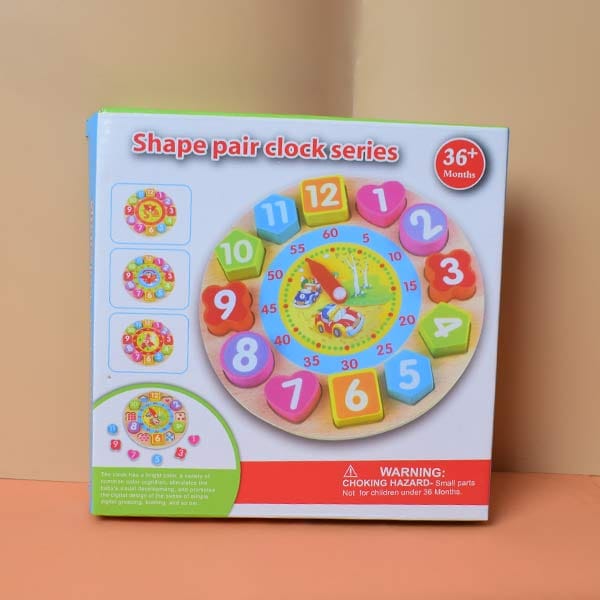 Shape Pair Learning Clock for Kids (3+)