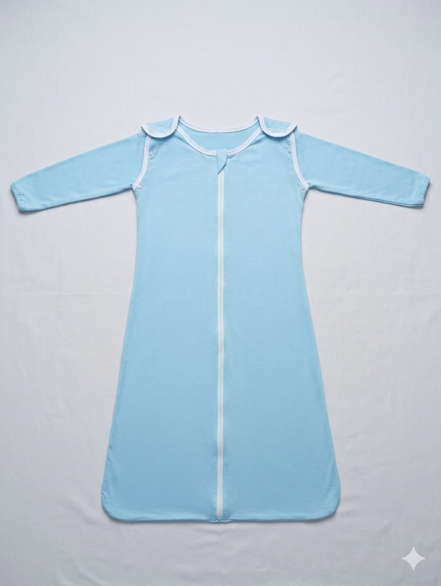 Light Cotton Ease Summer Baby Sleep Sack with Detachable Sleeves