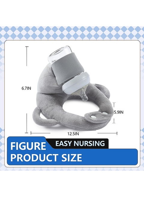 Hands-free bottle feeding pillow for twins – one parent feeds two babies simultaneously