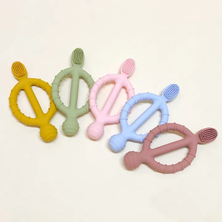 Babeezland Premium Silicone Baby Teether & Finger Toothbrush