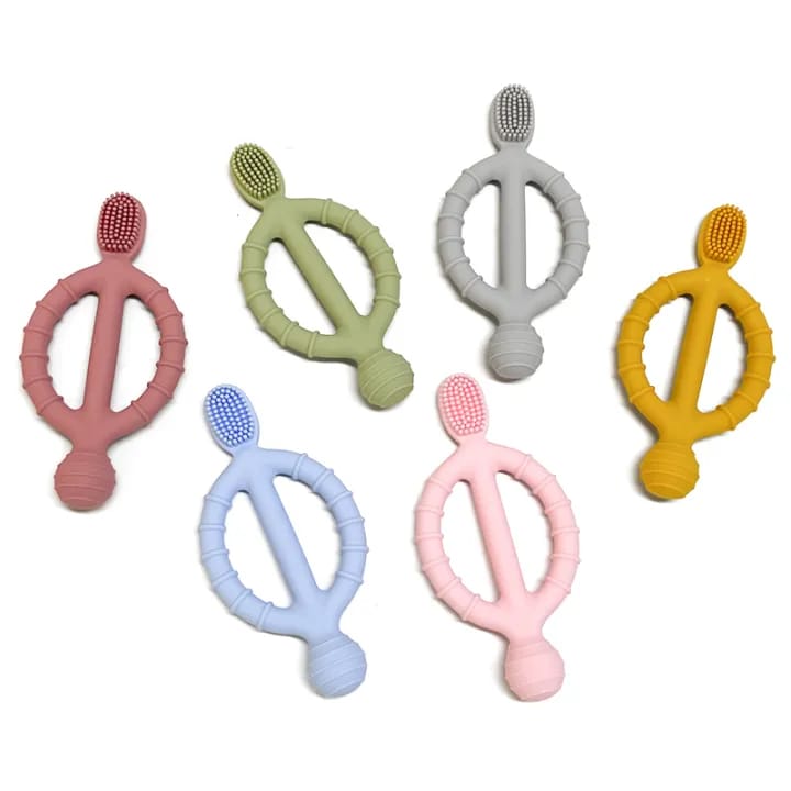 Babeezland Premium Silicone Baby Teether & Finger Toothbrush
