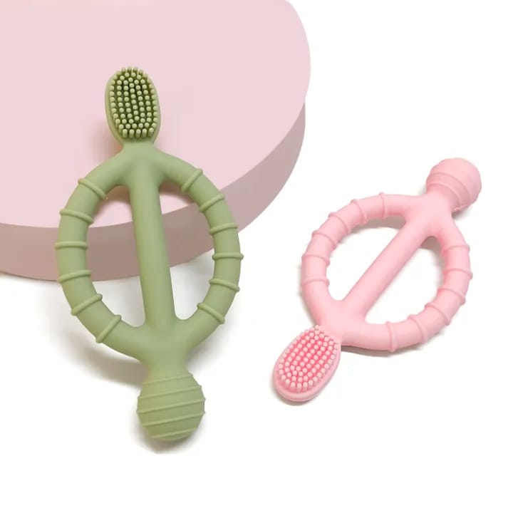 Babeezland Premium Silicone Baby Teether & Finger Toothbrush