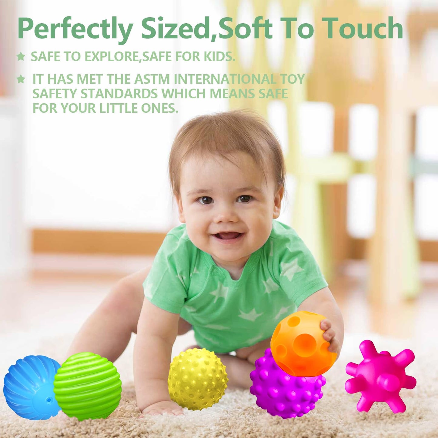Baby Squeeze Balls – Soft Touch Sensory Toy Set