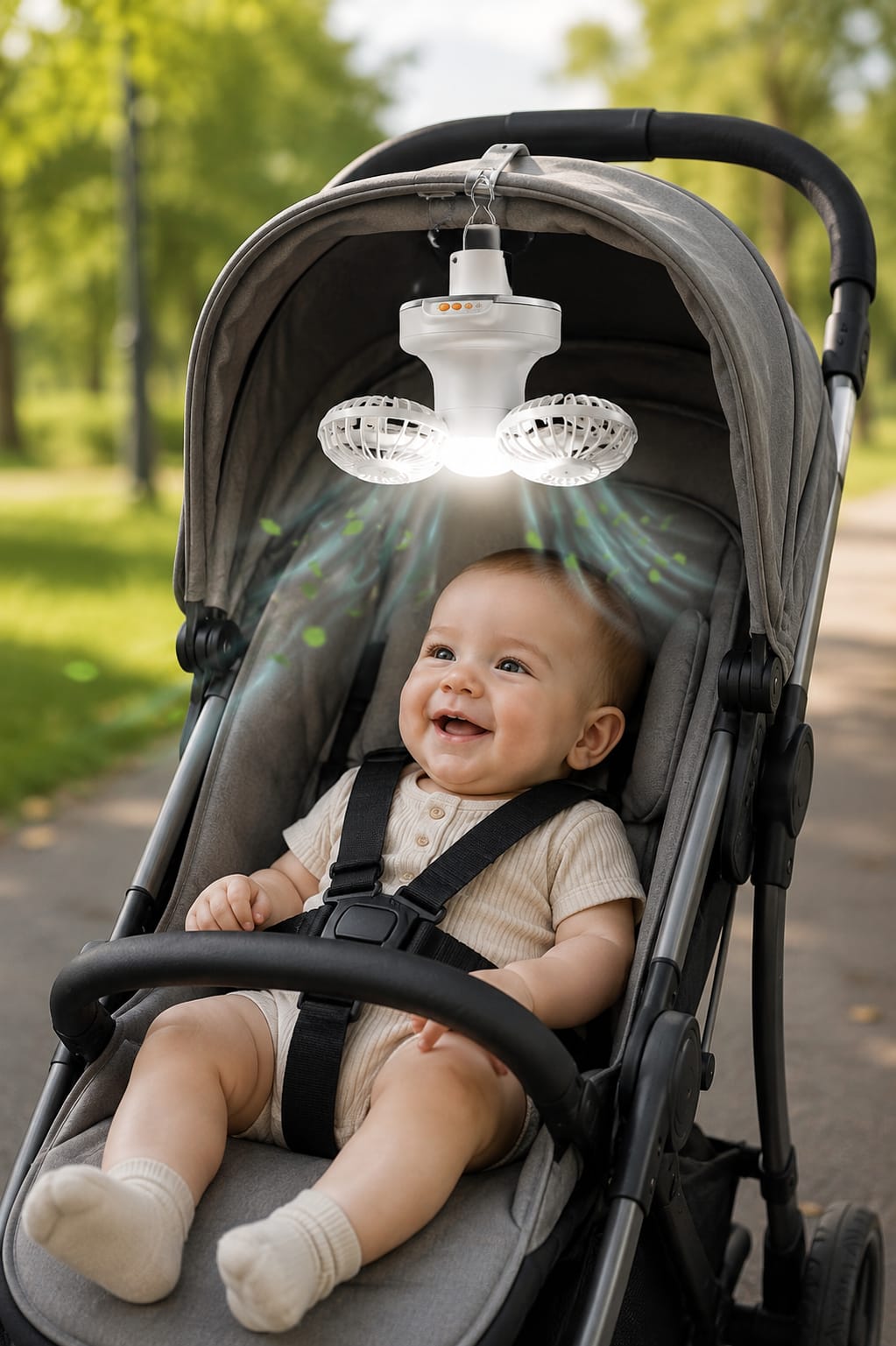 Baby Comfort Fan with Soft Night Light – Peaceful Sleep