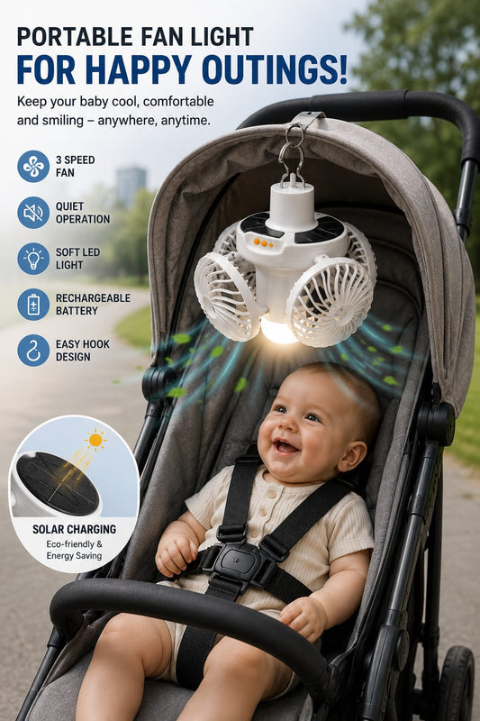 Baby Comfort Fan with Soft Night Light – Peaceful Sleep