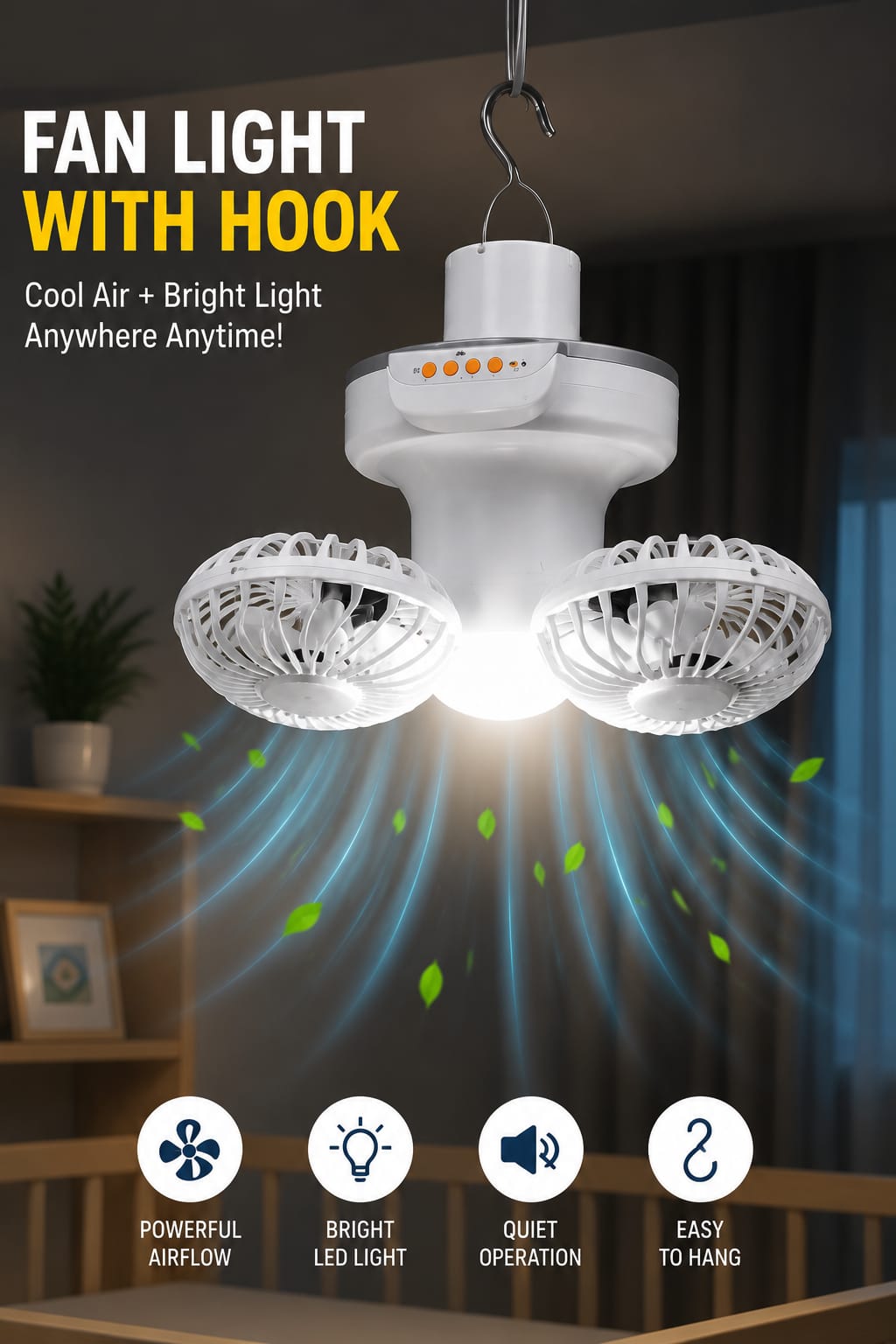 Baby Comfort Fan with Soft Night Light – Peaceful Sleep