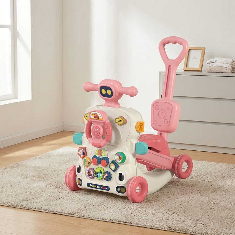 6-in-1 Baby Walker & Ride-On Activity Toy