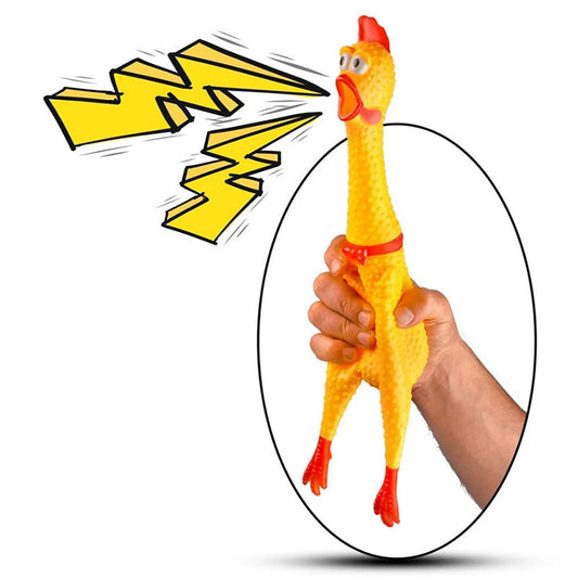 Funny Squeaky Rubber Chicken Toy