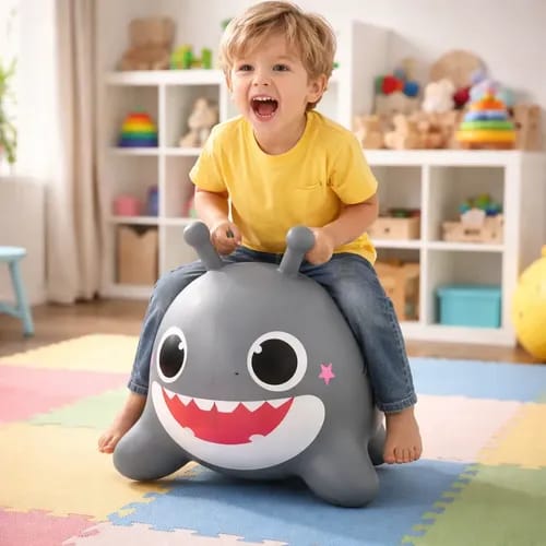 Grey Shark Bouncy Ride