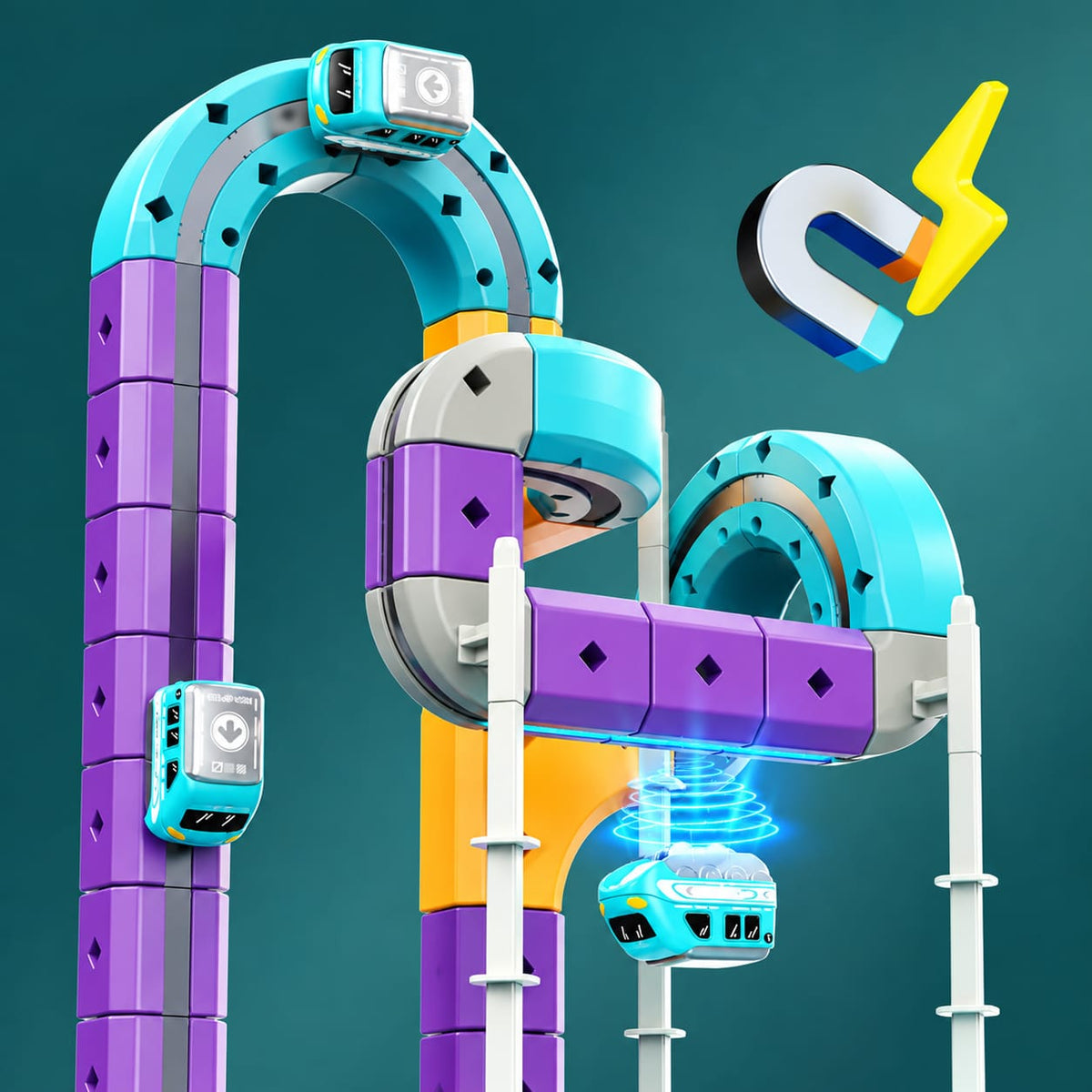 Magnetic Train Track Building Set