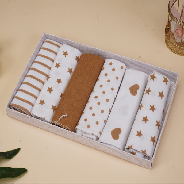 6-Piece Baby Muslin Cotton Washcloth Set