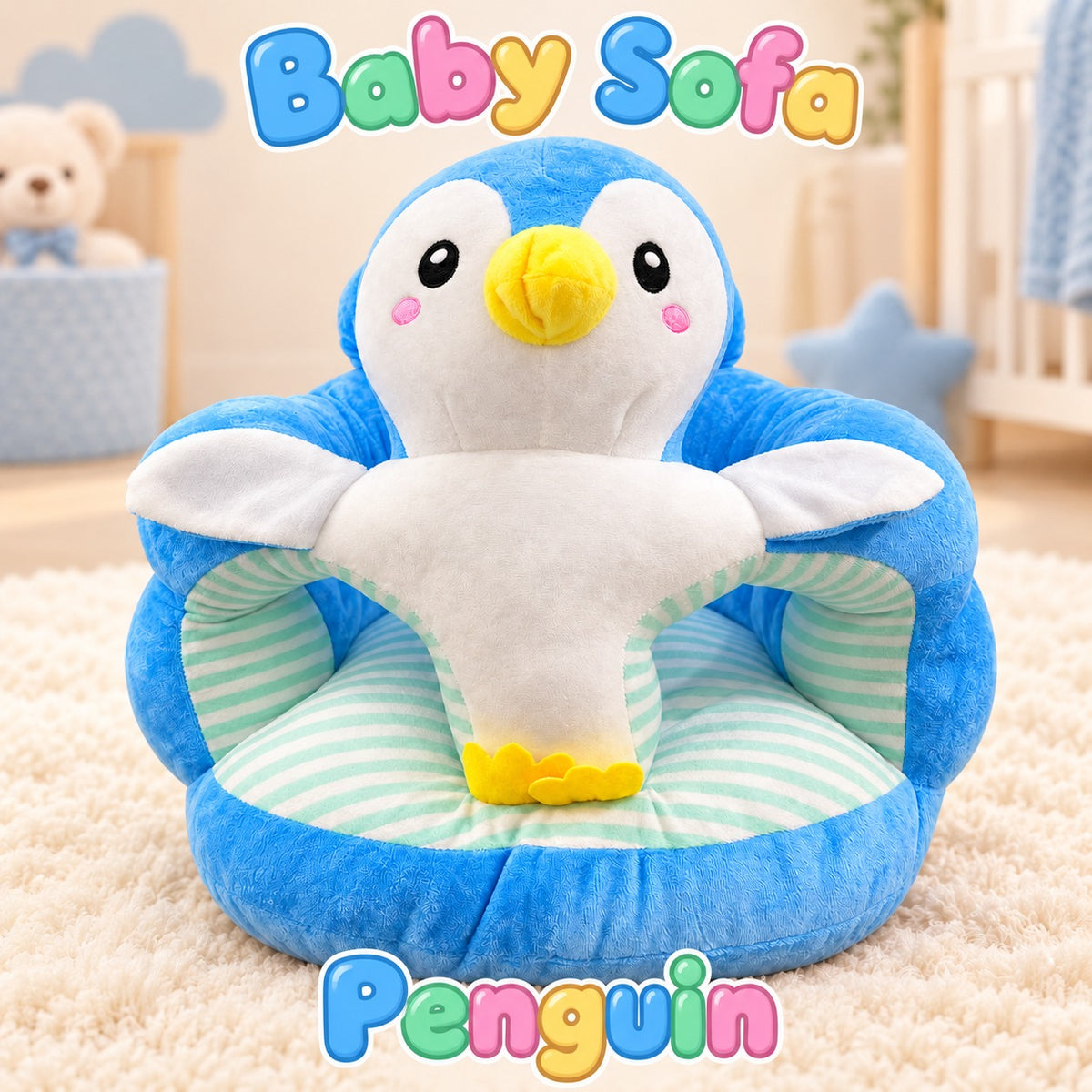 Soft Baby Sofa Chair – Cozy Cushioned Seat with Cute Characters