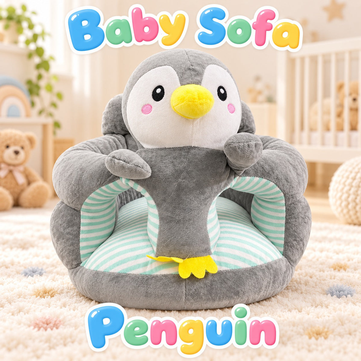 Soft Baby Sofa Chair – Cozy Cushioned Seat with Cute Characters