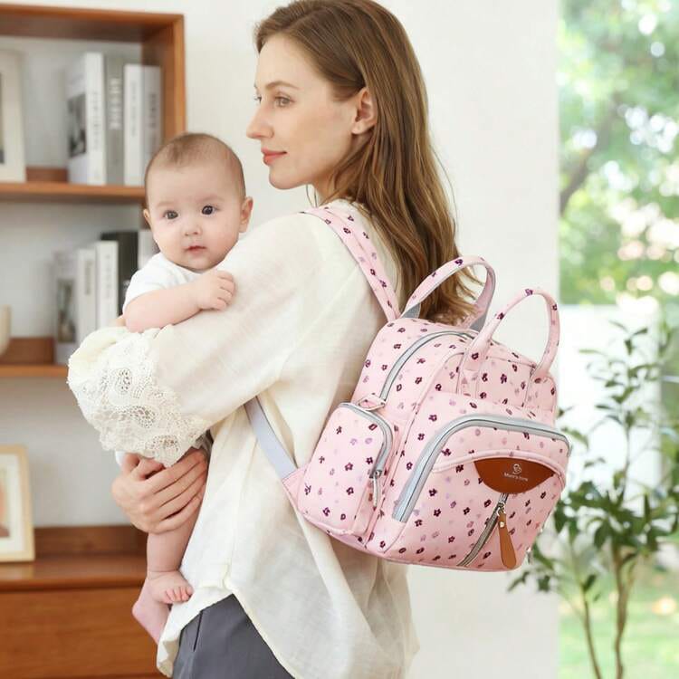 Mom's Love Premium Floral Baby Diaper Backpack