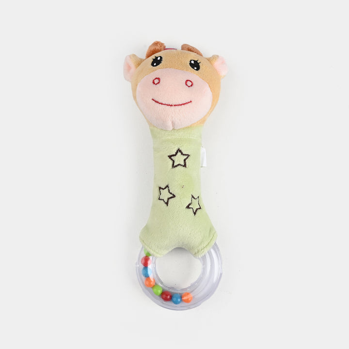 Cute Animal Plush Ring Rattle