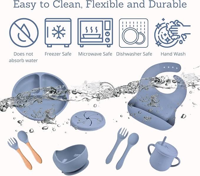Silicone Suction Power Baby Feeding Set