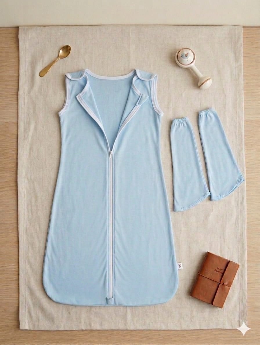 Light Cotton Ease Summer Baby Sleep Sack with Detachable Sleeves