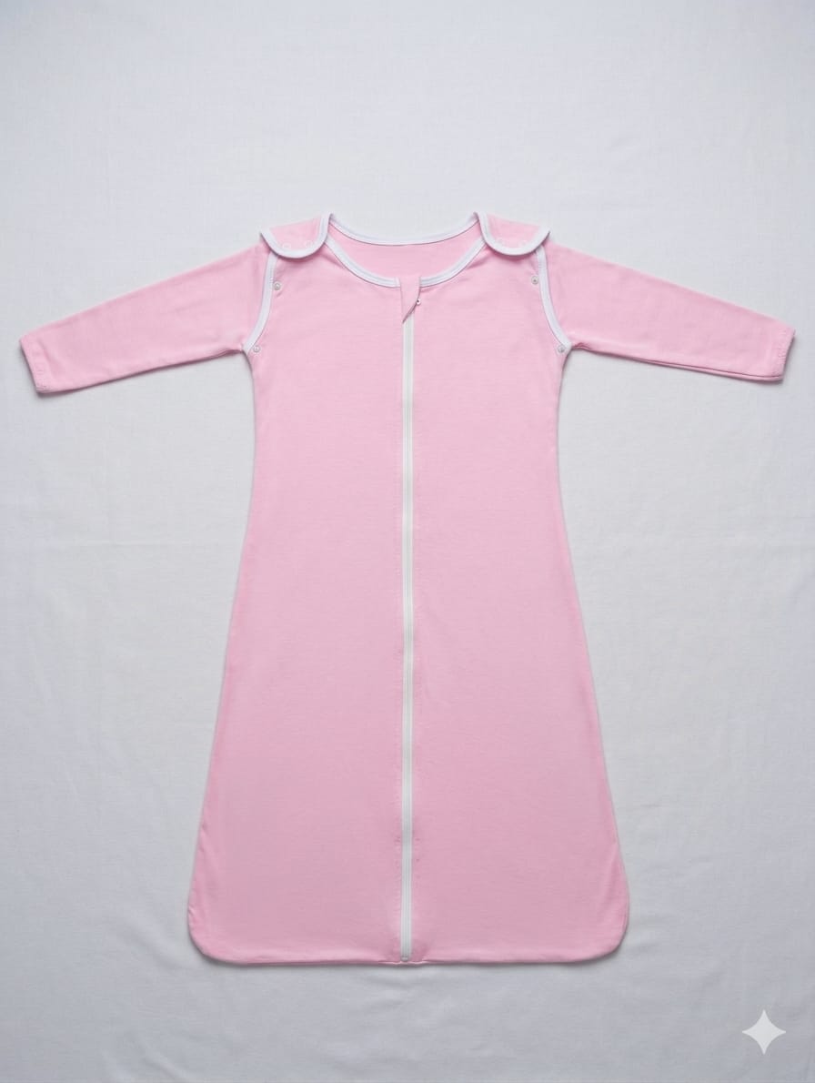 Light Cotton Ease Summer Baby Sleep Sack with Detachable Sleeves